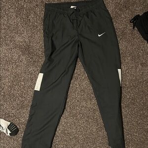 Nike Black Joggers with White Accents